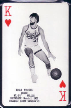 1976-77 Bucks Cards KH Brian Winters